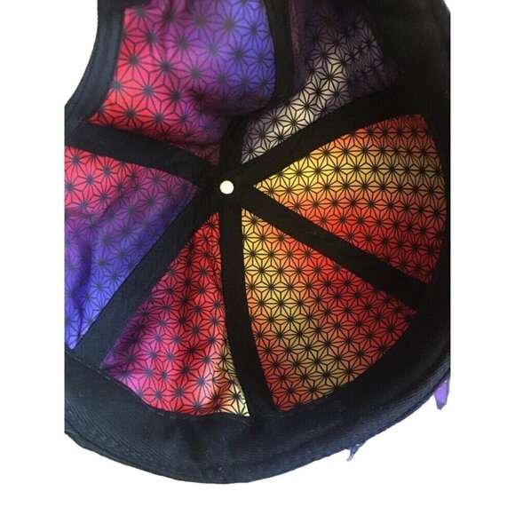 Black Geometric Visions Hat Cap Snapback One Size - Picture 6 of 6